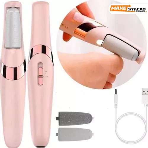 Lixadeira elétrica para pés, portátil profissional, usada para cuidados com Pedicure, carregamento de empilhamento USB, em Oferta na Shopee