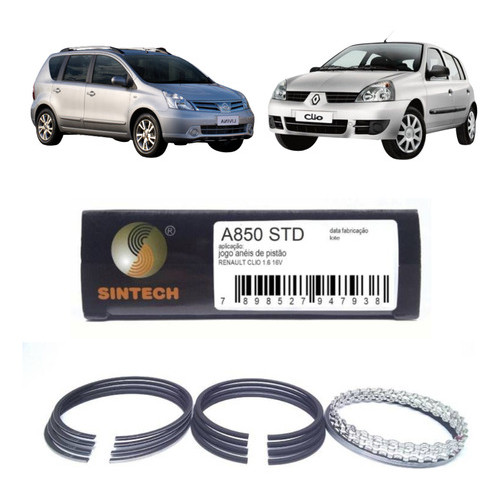 Jogo De Anel De Motor Nissan Renault 1.6 (std) 79,50mm