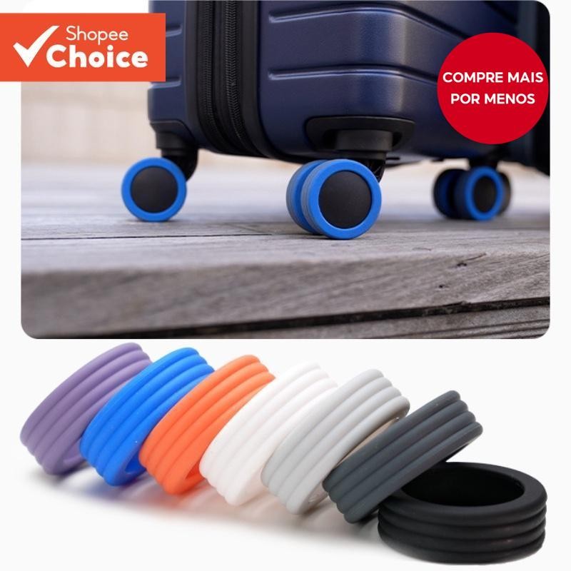 Capas Protetoras Para Rodas De Bagagem Com 8 Pacotes : Rodízios De Silicone Amortecimento ...