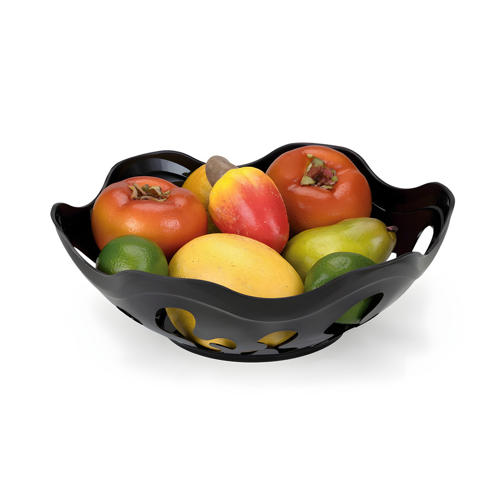 Fruteira de Mesa Vazada Plástica Decorativa Moderna Resistente Multiuso para Cozinha Sala ...