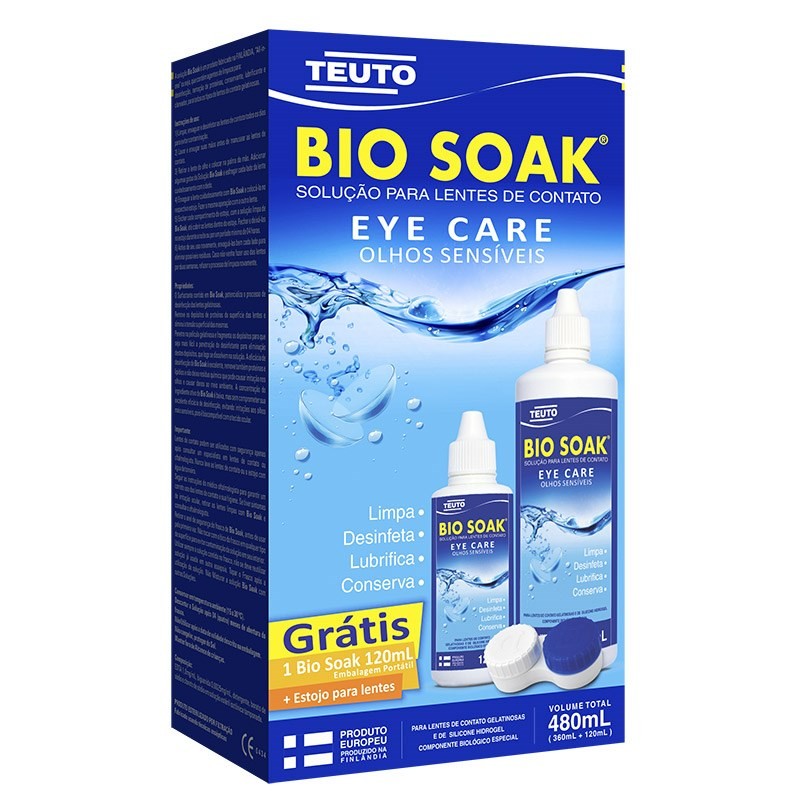 Kit Bio Soak Solução para Lentes de Contato 360ml + 120ml em Oferta na Shopee