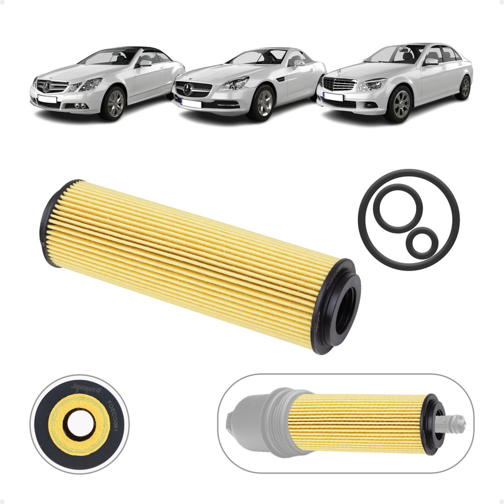 Filtro de Óleo Mercedes-Benz C 180/C 200/C 230/CLC 180/CLC 200/CLK 200/E 200/SLK 200 Kompressor/CGI Vários