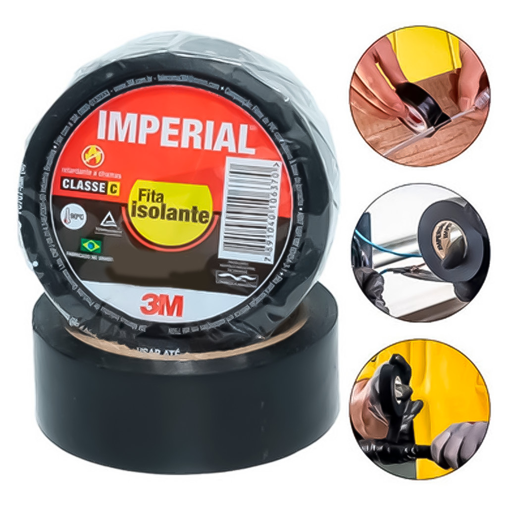 Fita Isolante Imperial Profissional Alta Qualidade 3M Uso Geral Reparos E Instalações Kit 10 Peças em Oferta na Shopee