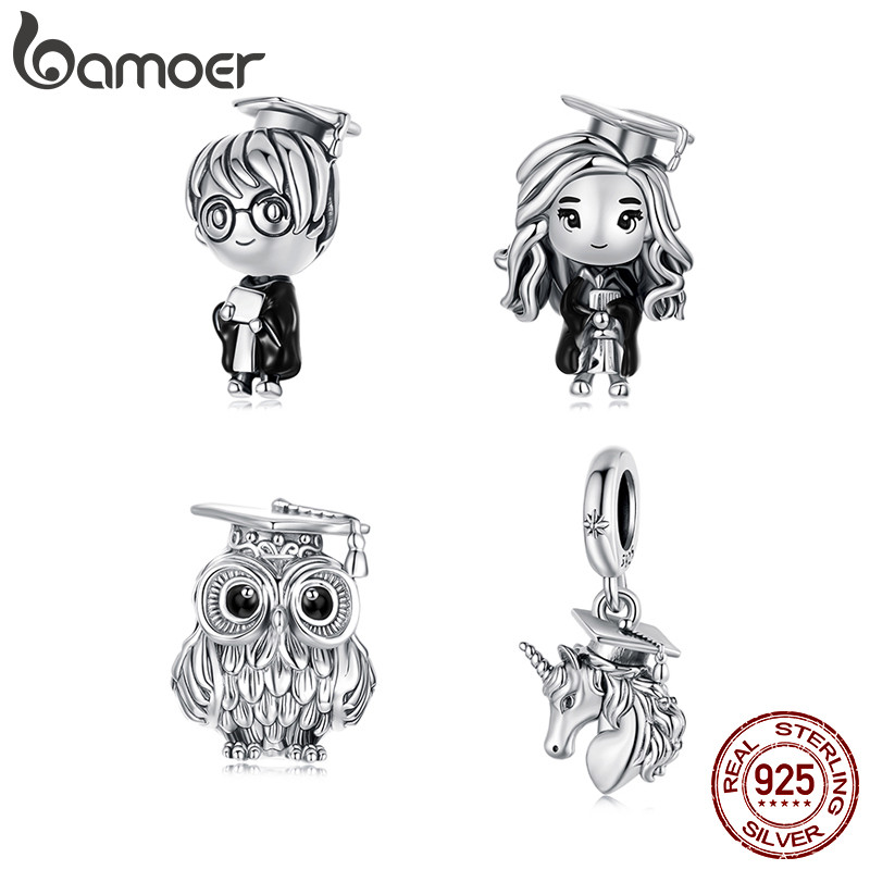 Bamoer 925 Prata Esterlina Pingente Graduação Meninos Meninas Acessórios Pulseira Moda Jóias Presente Feminino em Oferta na Shopee