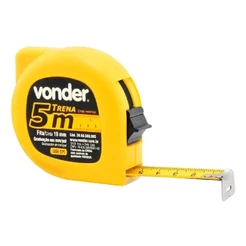 Trena Profissional 5 Metros Fita Aço Vonder 19 MM c/ Trava