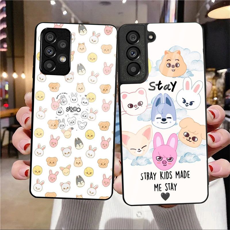 SKZ stray kids 07 Capa De Telefone De Vidro Para Samsung Galaxy A14 A16 A30 A22 A32 A33 A34 A40 A42 A55 4G A52 A53 A54 A