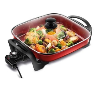 Panela Elétrica Grill Mondial Multicook 110v Premium Vermelha 1200w 5 Temperaturas em Oferta na Shopee