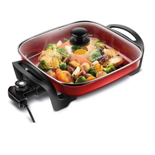 Panela Elétrica Mondial Multicook Vermelha 1200W Grill 5 Níveis Temperatura 110V Premium