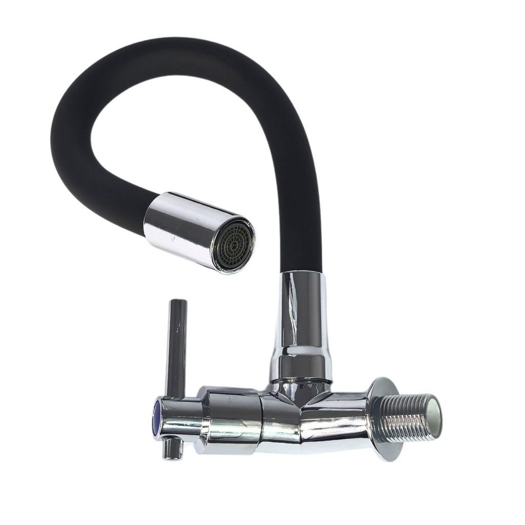 Torneira Flexível Gourmet de Parede Cozinha Luxo Silicone Preta