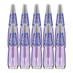 Kit 10 Esmalte Impala Base Verniz Extra Brilho Espelhado