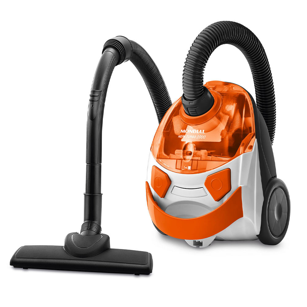 Aspirador de Pó Hepa Turbo 2000 Mondial Branco e Laranja 1500W AP-15 - Home Appliances