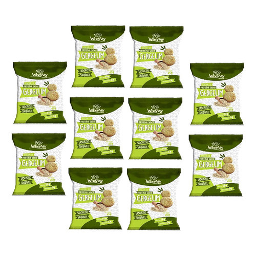10x Biscoito Gergelim C/ Whey Protein Wheyviv Fit - 45g