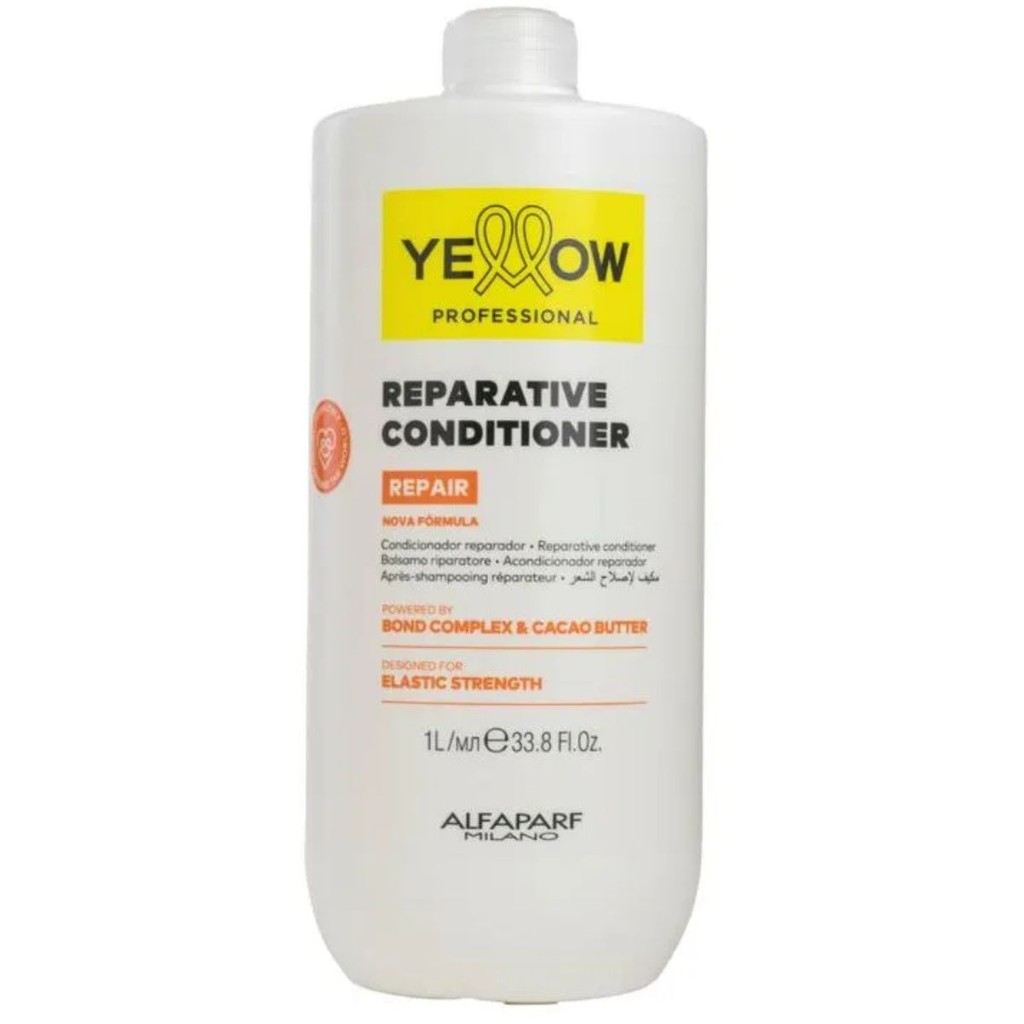 Condicionador Yellow Repair Alfaparf 1L Bond Complex nutritivo para reconstrução cabelos danificados
