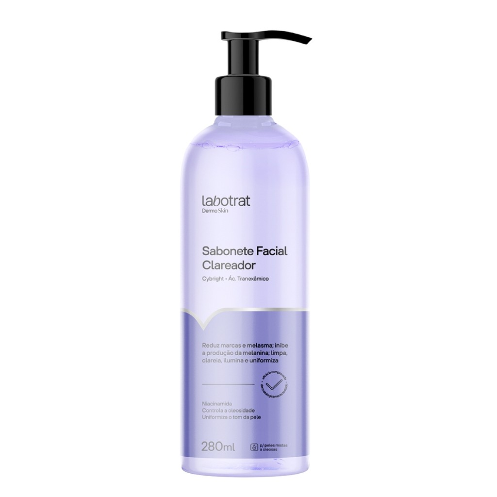 Sabonete Clareador Facial Dermo Niacinamida Labotrat 280ml em Oferta na Shopee