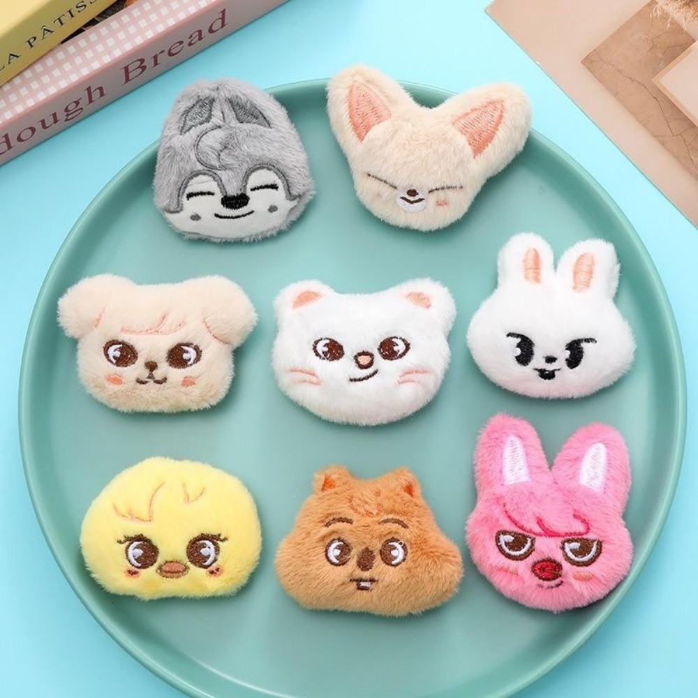 Kpop Idol Stray Kids Boneca De Pelúcia Chaveiro SKZ Face Charm Chaveiros De Corrente De Pérolas Recheadas em Oferta na Shopee