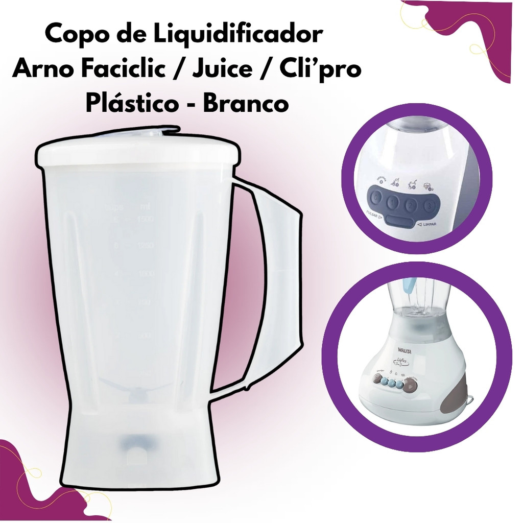 Copo p/ liquidificador Arno faciclic LN32/ clic pro / Top / Juice plástico