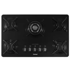 Cooktop à Gás Consul 5 Bocas Quadrichama Bivolt Preto CDD75AEUNA - Bivolt