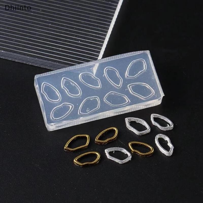 [Dhiint] Molde De Silicone Macio Para Arte Em Unhas , Moldes De Borda Oca Irregular , 3D , Faça Você Mesmo , Modelo De D