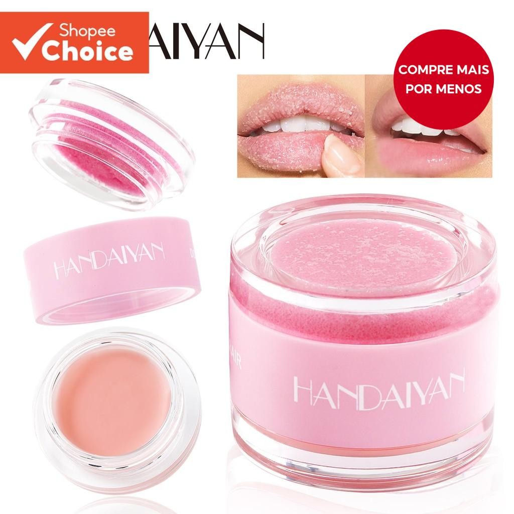 Máscara labial esfoliante esfoliante esfoliante esfoliante esfoliante labial dois em um du...