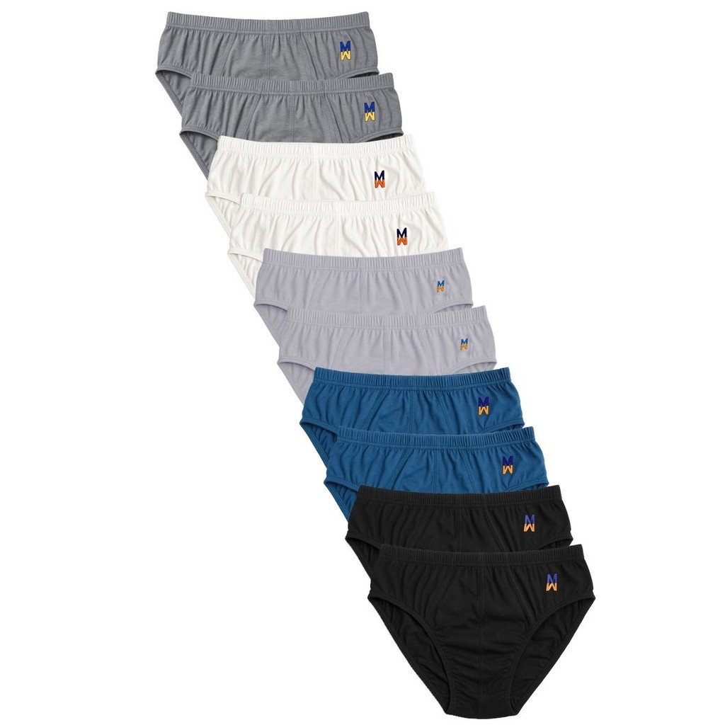 Kit 10 Cuecas Slip 100% Algodão MW Cavada Tanga Idoso
