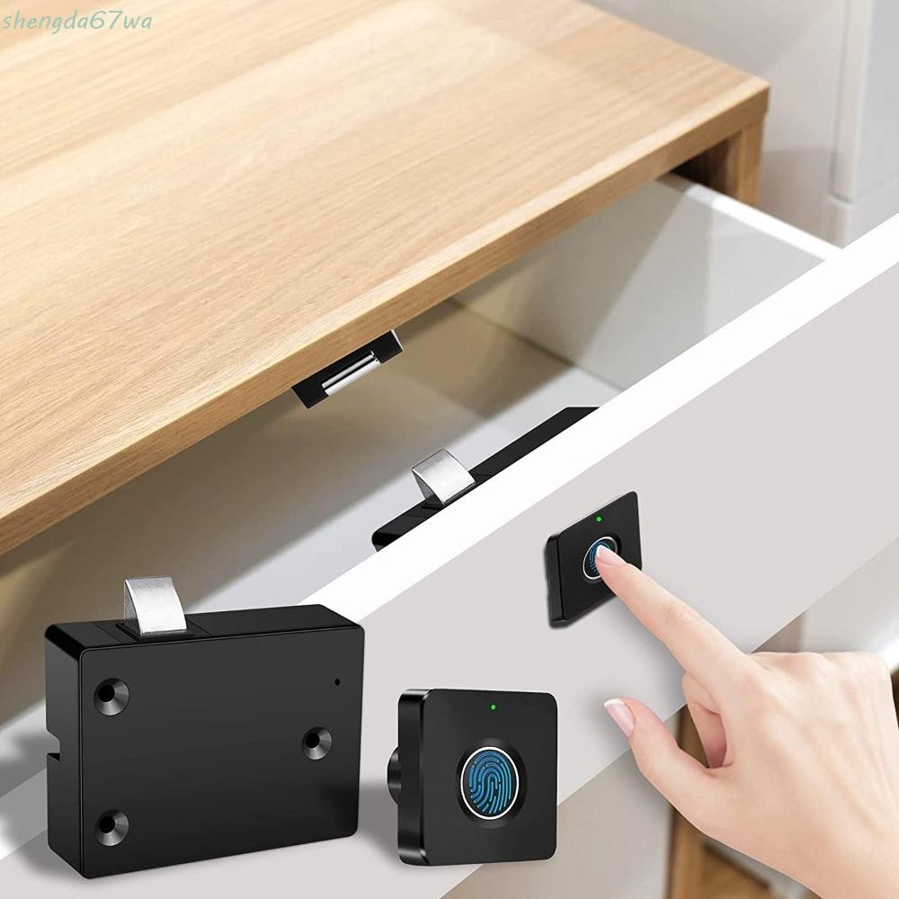 Fechadura Com Impressão Digital SHENGDA Armário Sem Chave De Porta Oculta Biométrica Para ...