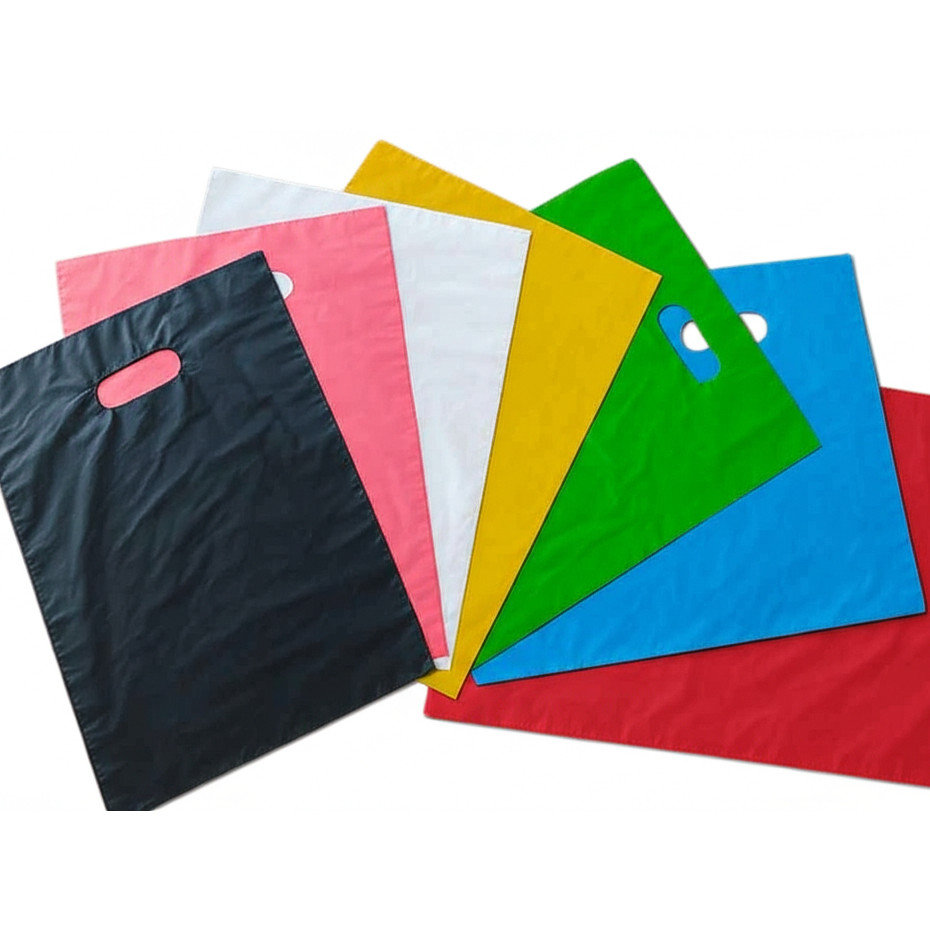 Sacola Plastica Boca De Palhaço kit 100 unidades - Alça vazada