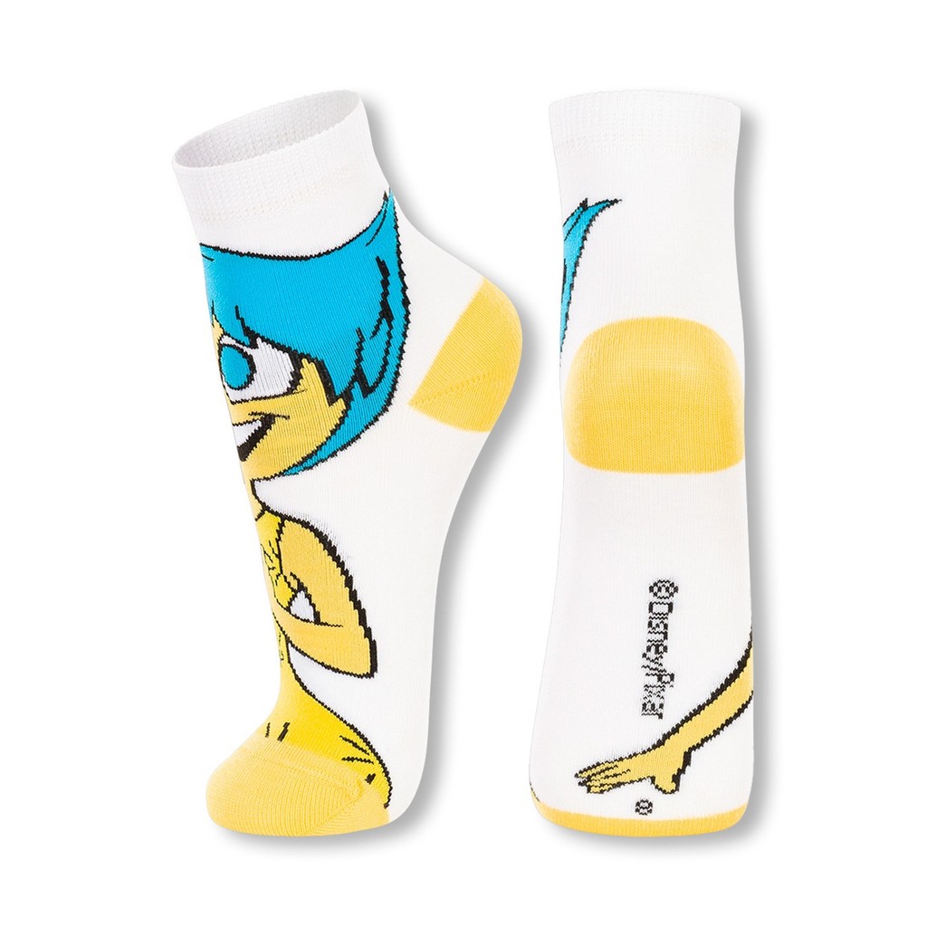 Meia Infantil Cano Médio Divertidamente 2403-002 em Oferta na Shopee
