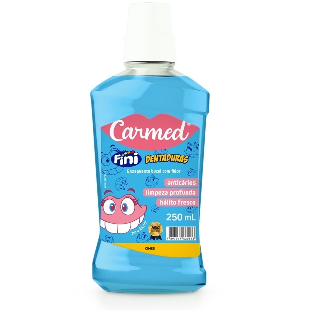 Carmed Enxaguante Bucal Fini Dentaduras 250ML