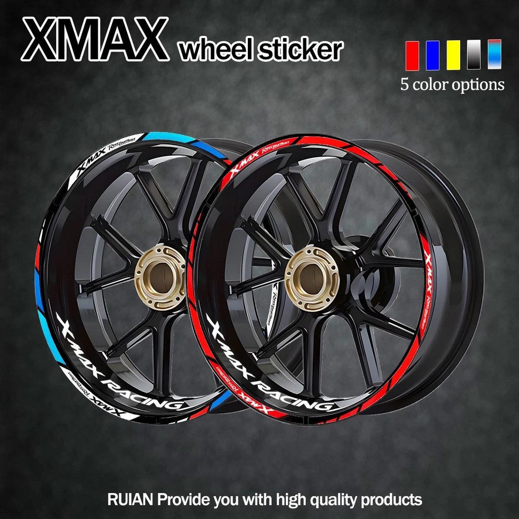 Para Yamaha Xmax300 Aro Da Roda Motocicleta Decalque Reflexivo Frente 15'Traseiro 14 Acessórios De Modificação Do Pneu D