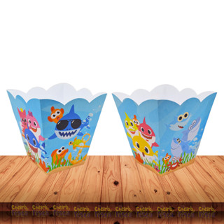 Até 30un Caixinhas Cachepot / lembrancinha Festa - Baby Shark em Oferta na Shopee