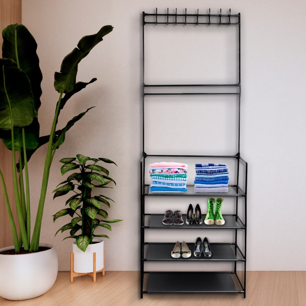 Sapateira Compacta com Arara e Ganchos para 12 Pares 57x27x6 em Oferta na Shopee