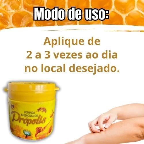 kit com 6 unid. pomada  de própolis 50gr
