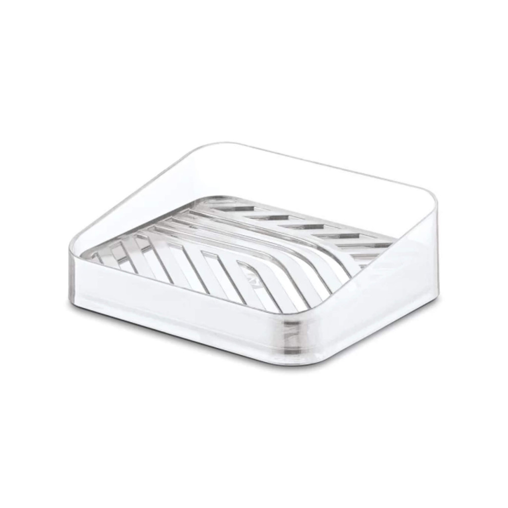 Saboneteira Slim Translúcida Transparente UZ Utilidades - Modelo UZ542-TR Compacta e Prática em Oferta na Shopee