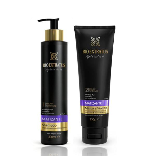 Bio Extratus Specialiste Matizante Violeta  Shampoo 300ml e Máscara 250g em Oferta na Shopee