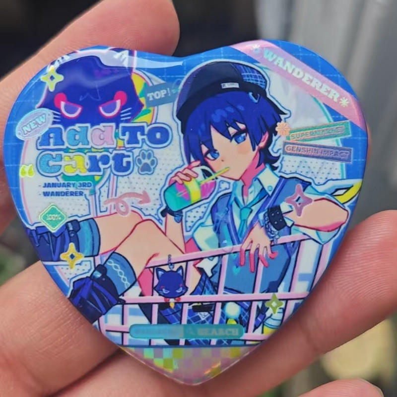 Wanderer Kabukimono Balladee Scaramouche Kunikuzushi Eterno Senhor Da Sabedoria Arcane Chapéu Cara Crachá Em Forma De Co — imagem 2 de 2