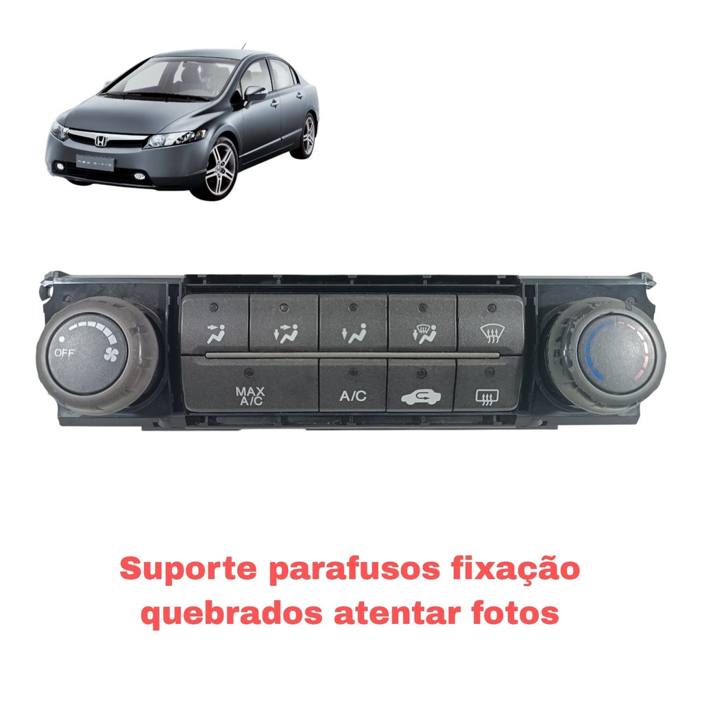 Comando Digital Ar Condicionado Honda Civic 2007 A 2012 E928