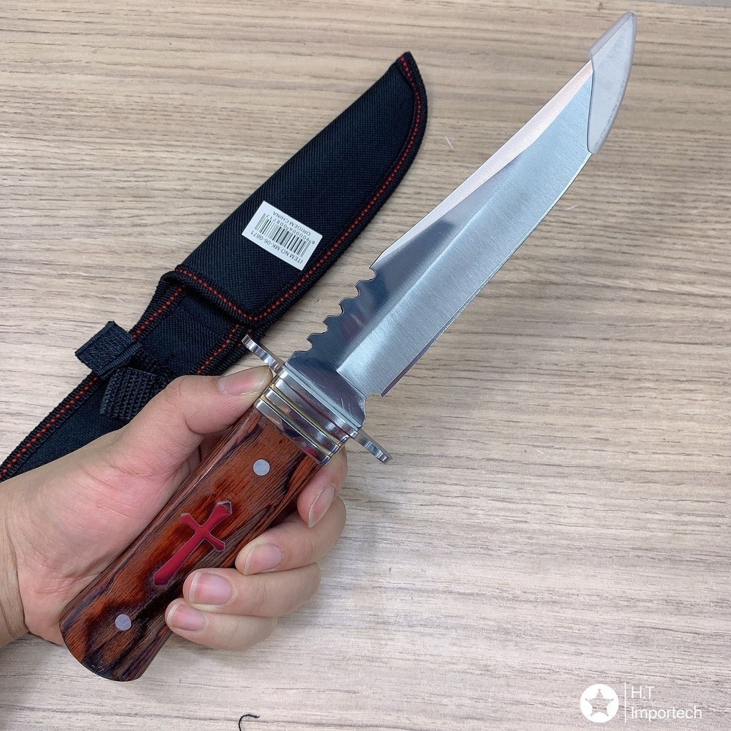 Faca Hunt Fulltang Bushcraft Caça Pesca Cruz Cristã Cruzadas 0871