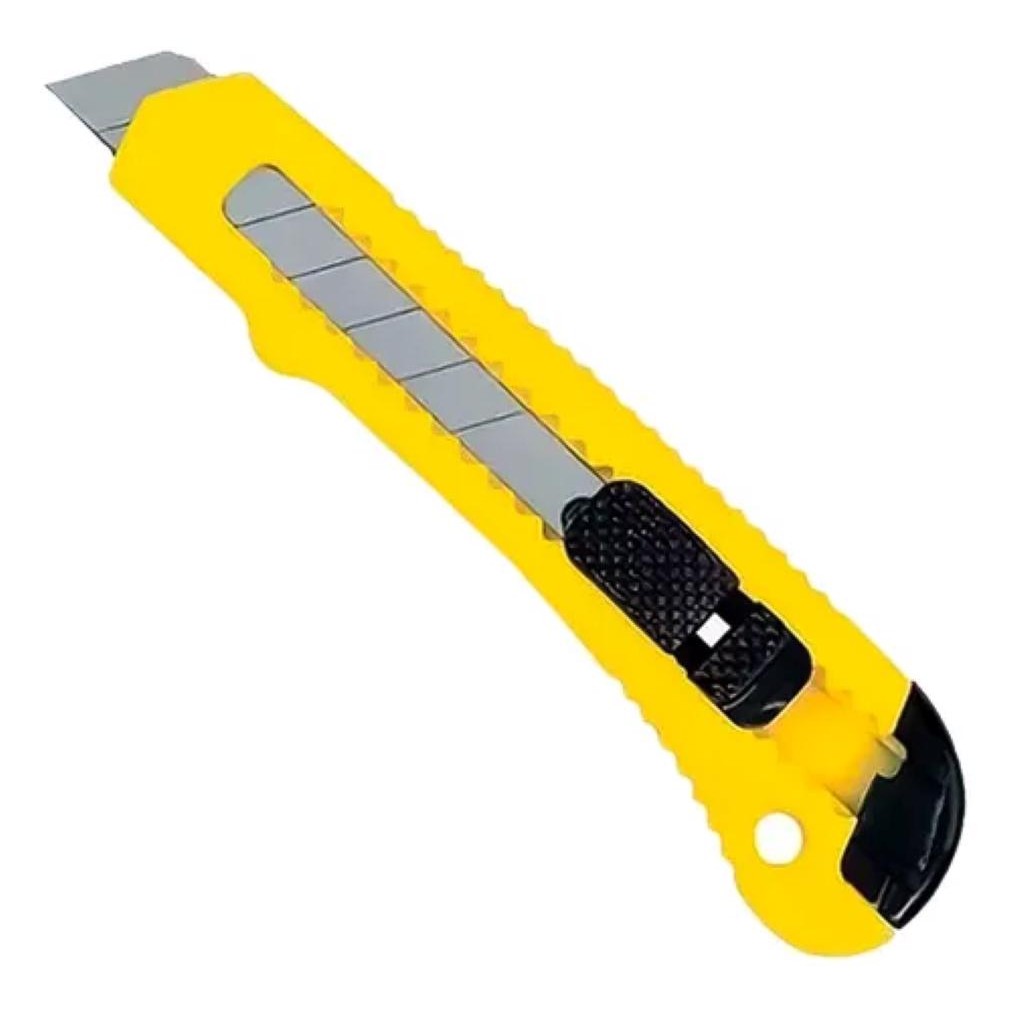 Estilete Multiuso Lâmina 18mm Profissional Com Trava Fertak Corte Precisão Gilete Navalha