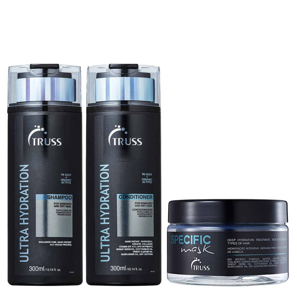 Truss Ultra Hydration Kit Shampoo Condicionador e Specific Mask 180g