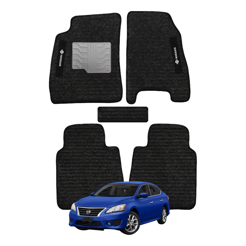 Kit de tapetes 5 peças específico Sentra 2014 15 16 ... 22 23 2024 Carpete Preto