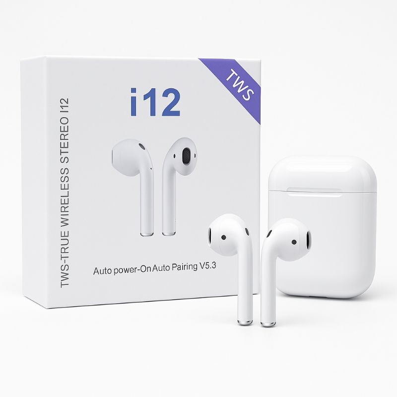 Fone de Ouvido Sem Fio i12 TWS Bluetooth 5.3 – Para  Android, ios, iPhone