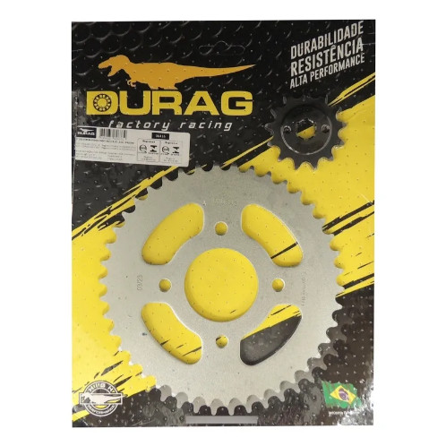 KIT COROA E PINHÃO DURAG DAFRA NEXT 300 2019 EM DIANTE 13/42 AÇO 1045