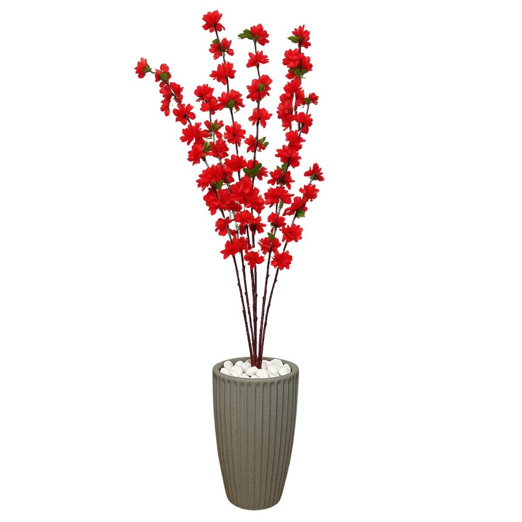Cerejeira Artificial Flor Pessegueiro Vs Decoração Cz Escuro