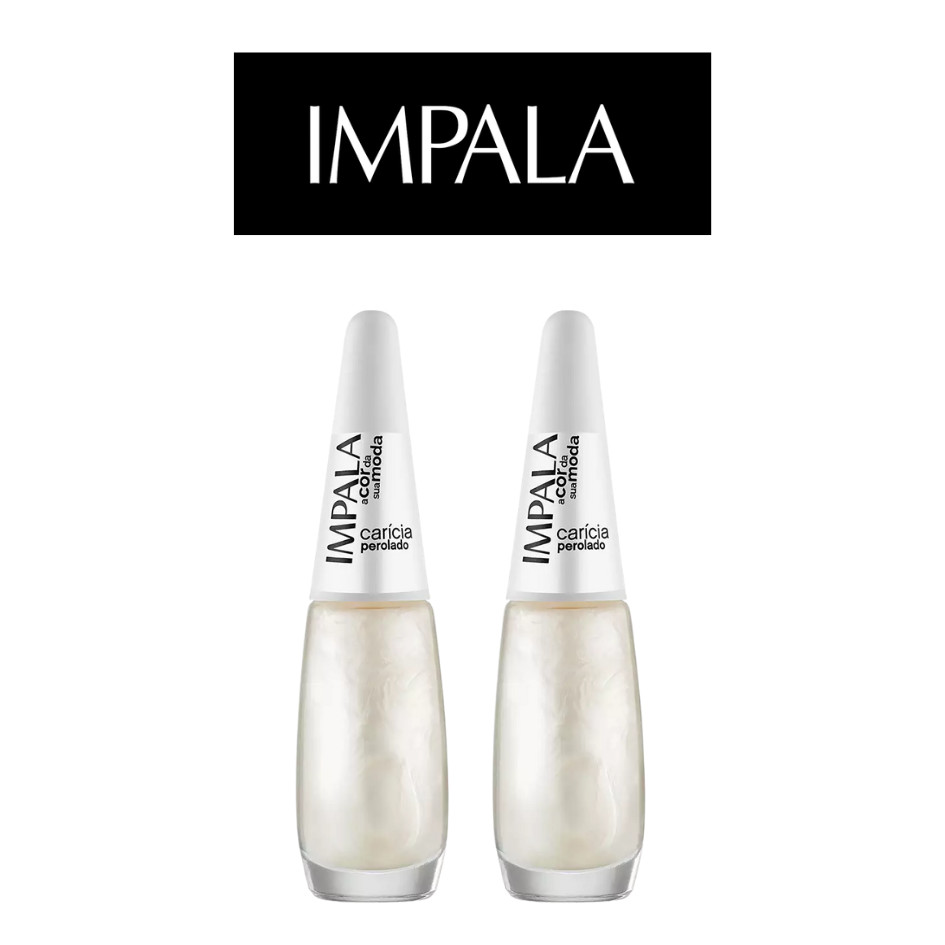 2 ESMALTES IMPALA A COR DA MODA PEROLADO CARICIA