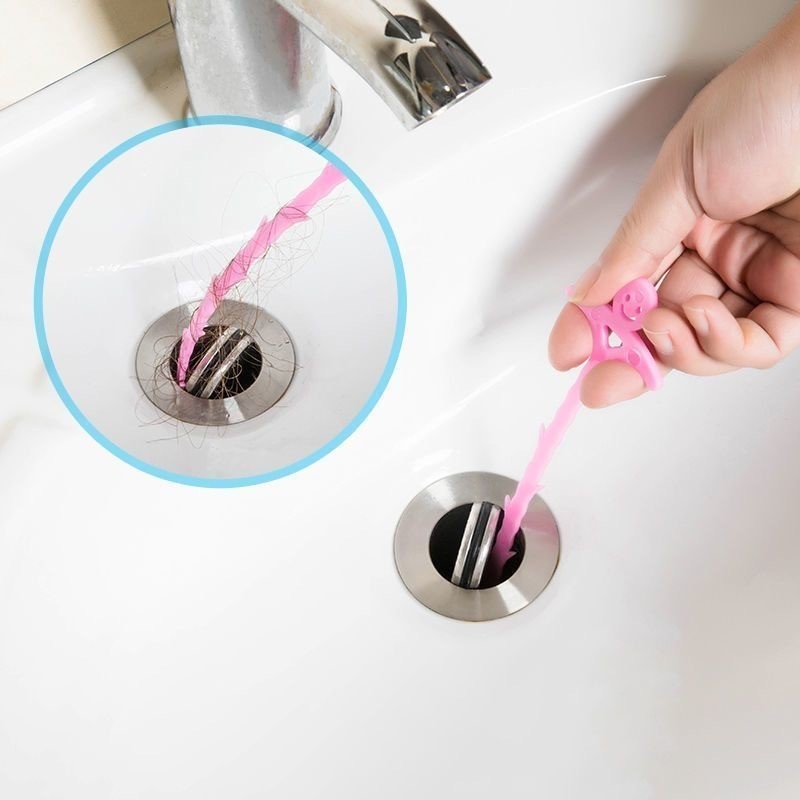 Desentupidor Coletor De Cabelos Para Pia Ralo Banheira Lavabo Plástico 51cm em Oferta na Shopee