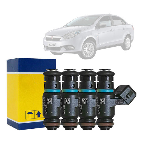 (JOGO) 4x Bicos Injetores Fiat GRAND SIENA PÁLIO SIENA FLEX 2015 á 19 / Fiat Uno 1.4 2015 á 19