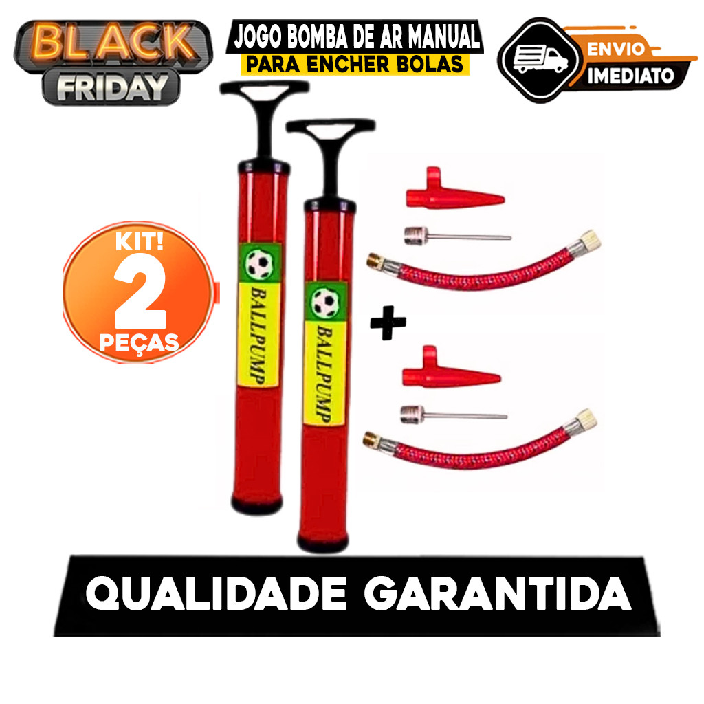 Bomba de Ar Com Acessórios Para Encher Bolas Pneu Bike Encher Infláveis Boia Balão Piscina