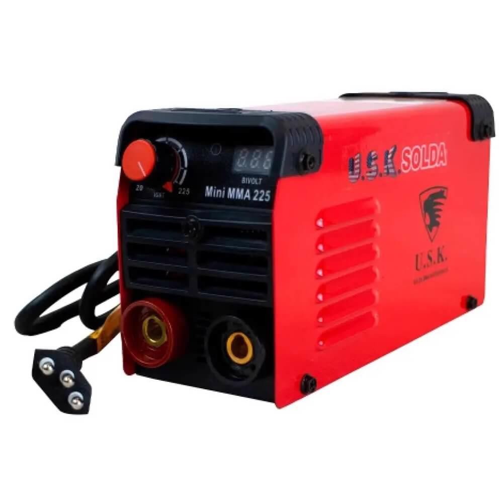 Máquina de Solda Inversora 225 Mini BIVOLT MMA-225 USK