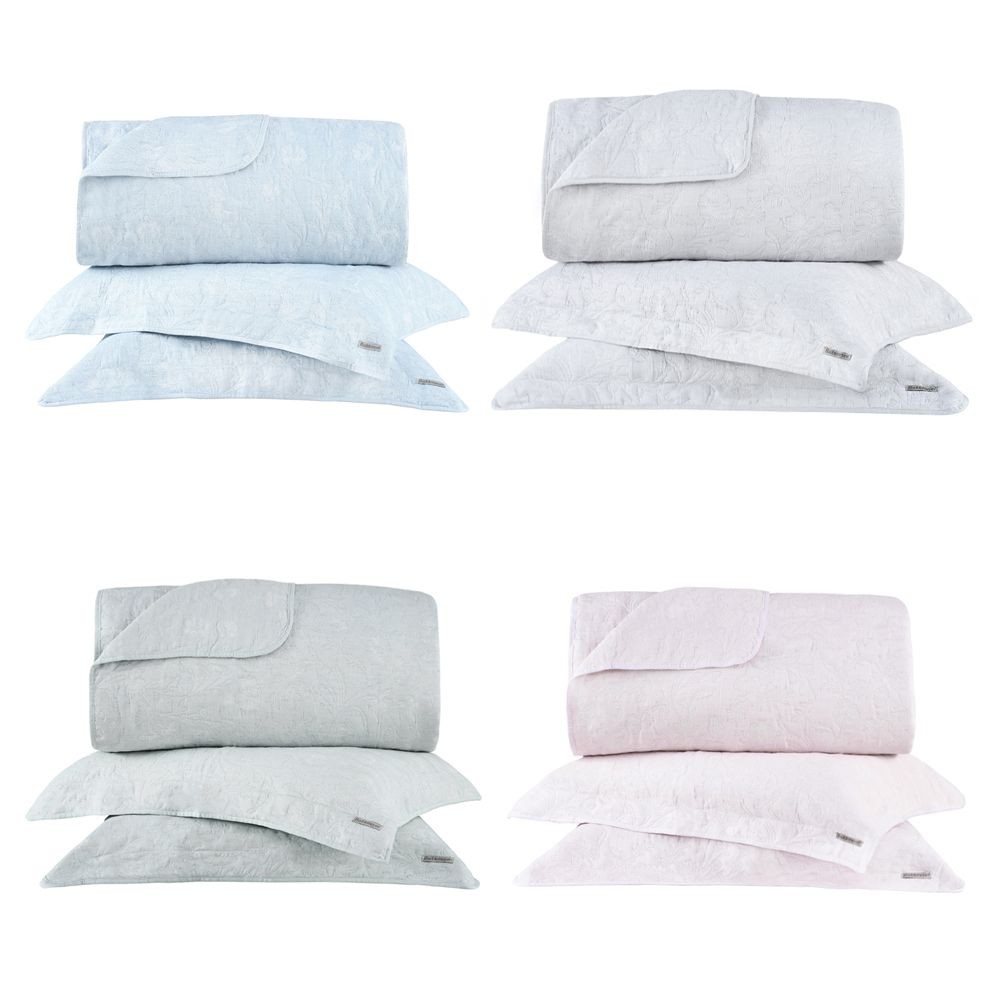 Kit Colcha Queen Buddemeyer Hanna Jacquard 3 peças em Oferta na Shopee