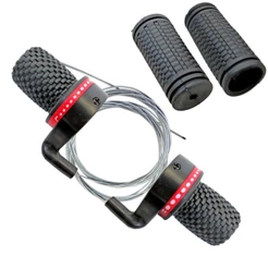 Alavanca Passador De Punho Para Bicicleta 18 E 21 Marchas Grip Shif + Par de Manopla + Cabos